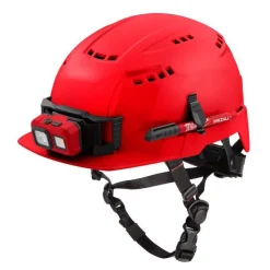 Milwaukee BOLT Type 2, Class C Vented Front Brim Safety Helmet - Red 48-73-1328
