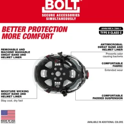 Milwaukee BOLT Type 2, Class C Vented Safety Helmet - Red 48-73-1308