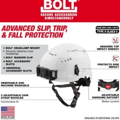 Milwaukee BOLT Type 2, Class C Vented Safety Helmet w/ IMPACT ARMOR Liner - Green 48-73-1356