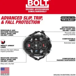 Milwaukee BOLT Type 2, Class E Unvented Safety Helmet w/ IMPACT ARMOR Liner - Green 48-73-1357