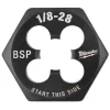 Milwaukee 1/8"-28 BSP 1-Inch Hex Threading Die 49-57-5390