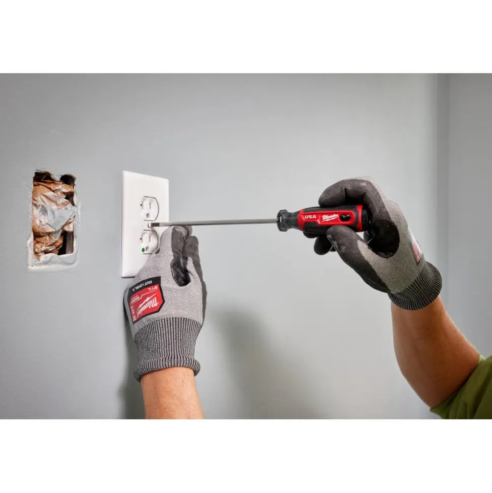 Milwaukee 1/4" Cabinet 10" Cushion Grip Screwdriver (USA) MT214