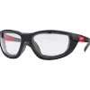 Milwaukee Clear High Performance Safety Glasses w/ Gasket & Fog-Free Lenses 48-73-2040