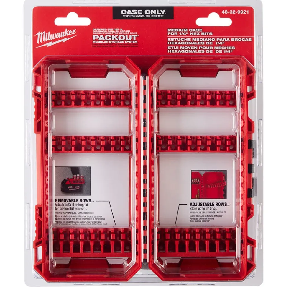 Milwaukee Customizable Medium PACKOUT Compatible Case for Impact Driver Accessories 48-32-9921