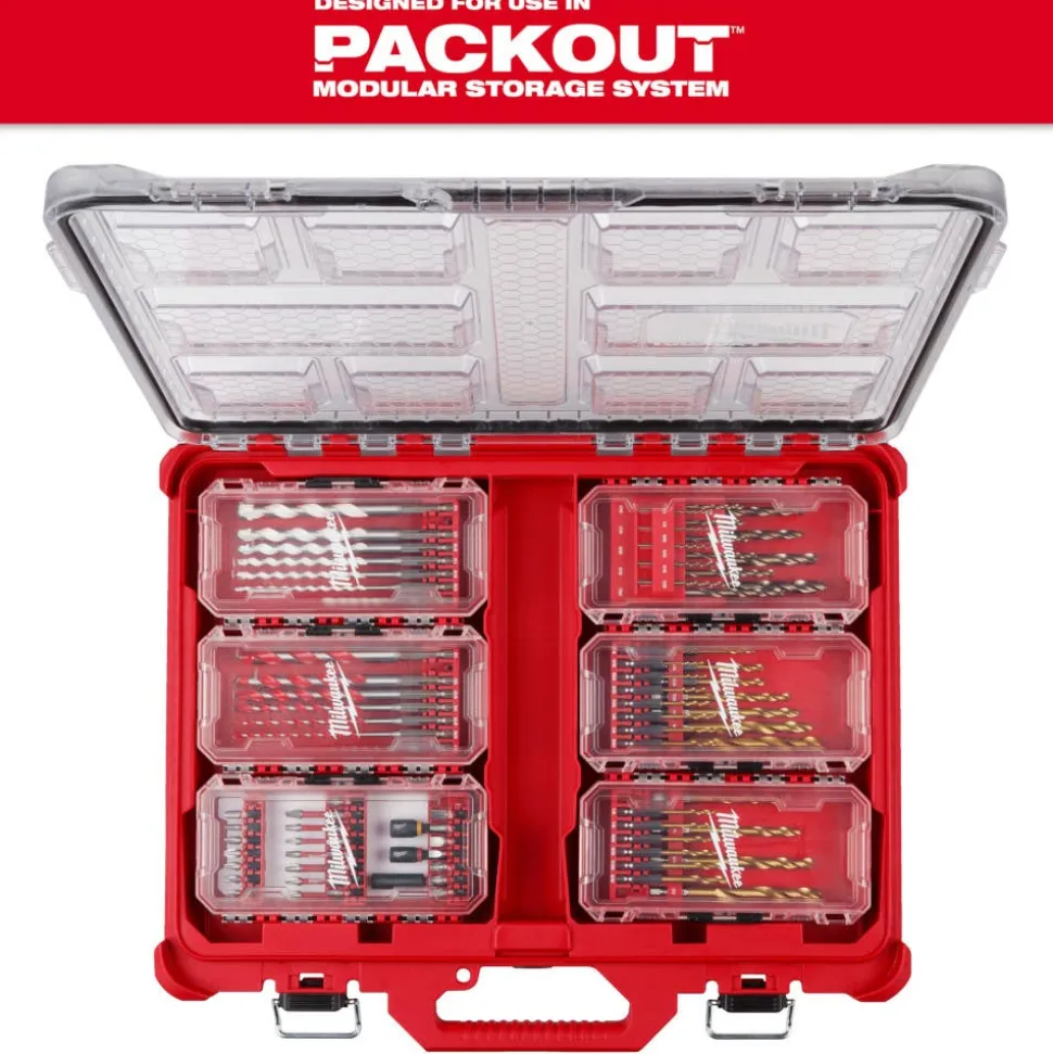 Milwaukee Customizable Medium PACKOUT Compatible Case for Impact Driver Accessories 48-32-9921