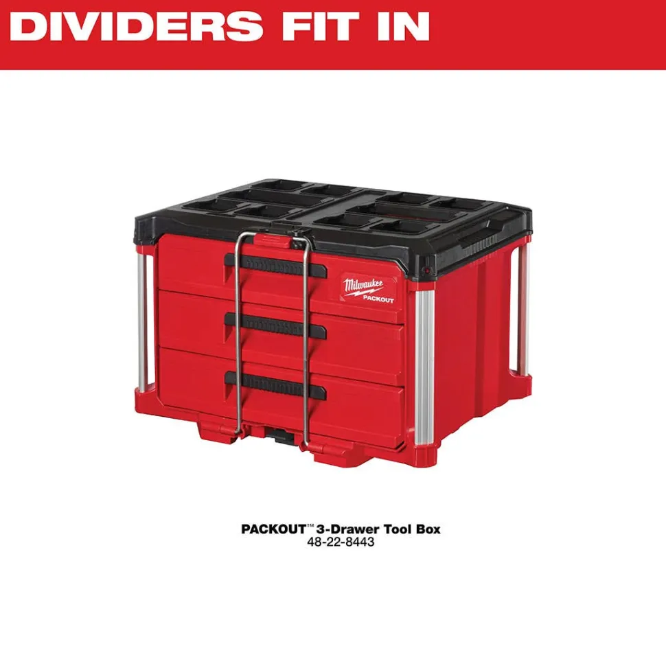 Milwaukee Drawer Dividers for PACKOUT 3-Drawer Tool Box 48-22-8473