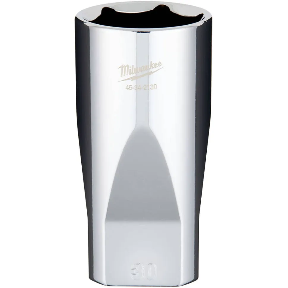 Milwaukee 1/2" Drive 30mm Deep 6-Point Chrome Socket 45-34-2130