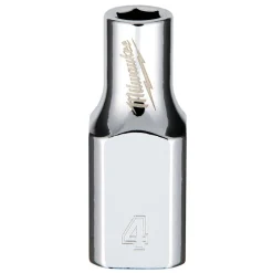 Milwaukee 1/4" Drive 4mm Standard 6-Point Chrome Socket 45-34-4000