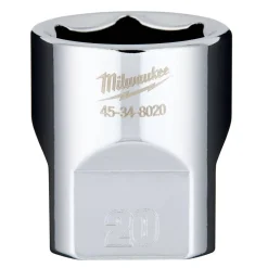 Milwaukee 3/8" Drive 20mm Standard 6-Point Chrome Socket 45-34-8020