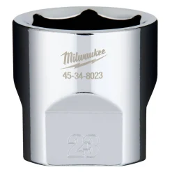 Milwaukee 3/8" Drive 23mm Standard 6-Point Chrome Socket 45-34-8023