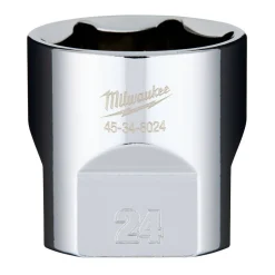 Milwaukee 3/8" Drive 24mm Standard 6-Point Chrome Socket 45-34-8024