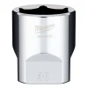 Milwaukee 1/2" Drive 30mm Standard 6-Point Chrome Socket 45-34-2030