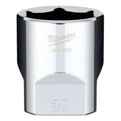 Milwaukee 1/2" Drive 30mm Standard 6-Point Chrome Socket 45-34-2030