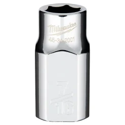 Milwaukee 1/2" Drive 7/16" Standard 6-Point Chrome Socket 45-34-2001