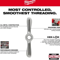 Milwaukee Hex-LOK 2-in-1 Tap and Die Threading Handle? & Tap Collet 49-57-5003