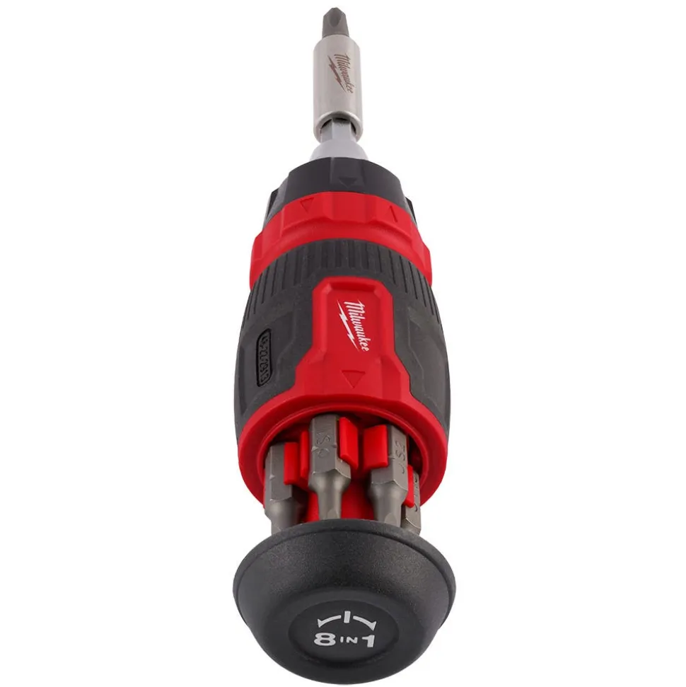 Milwaukee 8-in-1 Ratcheting Compact Multi-Bit Screwdriver 48-22-2913