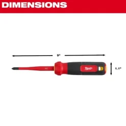 Milwaukee 4-in-1 1000V Insulated Slim Tip Multi-Bit Screwdriver 48-22-2216