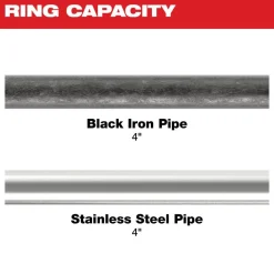 Milwaukee 4" IPS-P Black Pipe Pivoting Press Ring for M18 FORCE LOGIC Long Throw Press Tool 49-16-2658BX