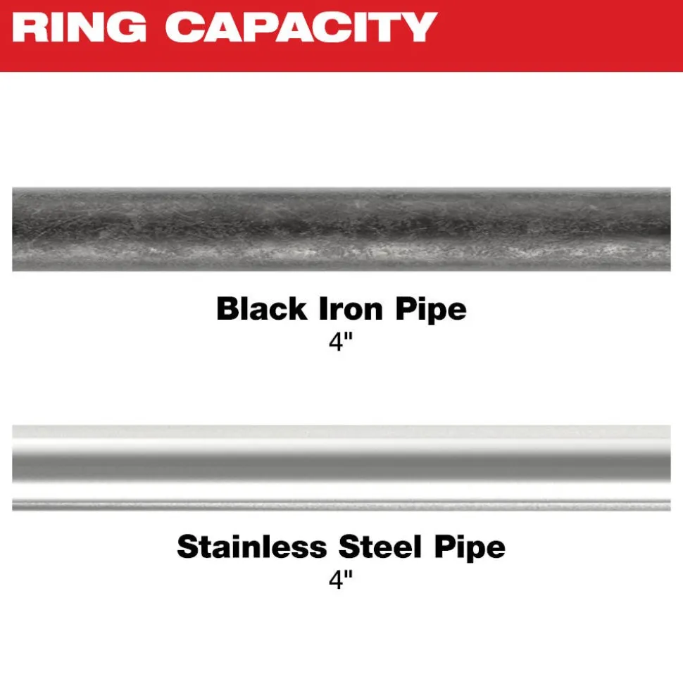 Milwaukee 4" IPS-P Black Pipe Pivoting Press Ring for M18 FORCE LOGIC Long Throw Press Tool 49-16-2658BX