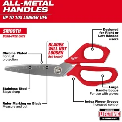 Milwaukee Jobsite Straight Scissors 48-22-4046