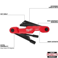Milwaukee 11-Key Electrician's Folding Hex Key Set - SAE 48-22-2180