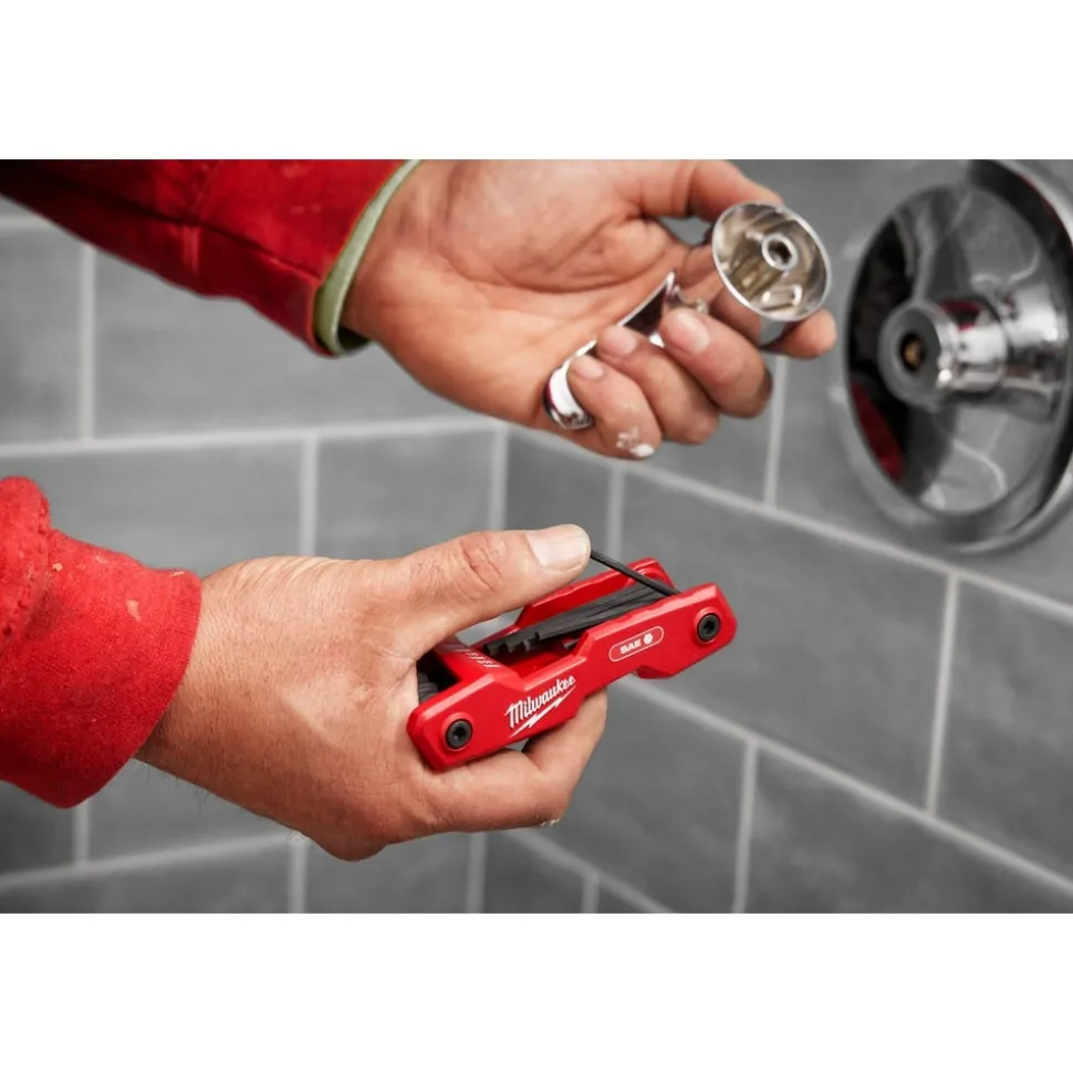 Milwaukee 17-Key Folding Hex Key Sets - SAE/Metric 48-22-2183