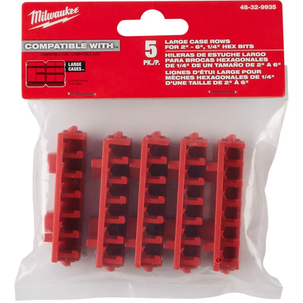 Milwaukee Large PACKOUT Compatible Case Rows for Impact Driver Accessories 5PK 48-32-9935