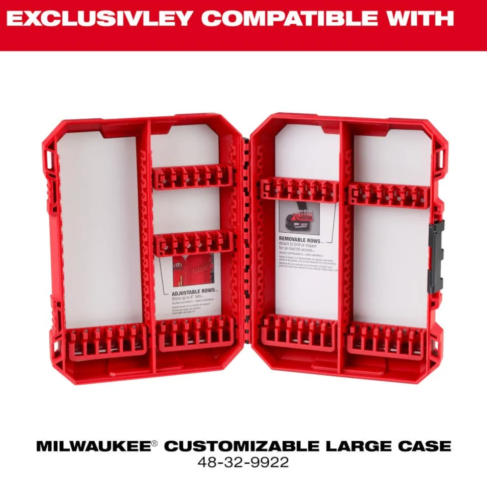 Milwaukee Large PACKOUT Compatible Case Rows for Insert Bit Accessories 5PK 48-32-9934