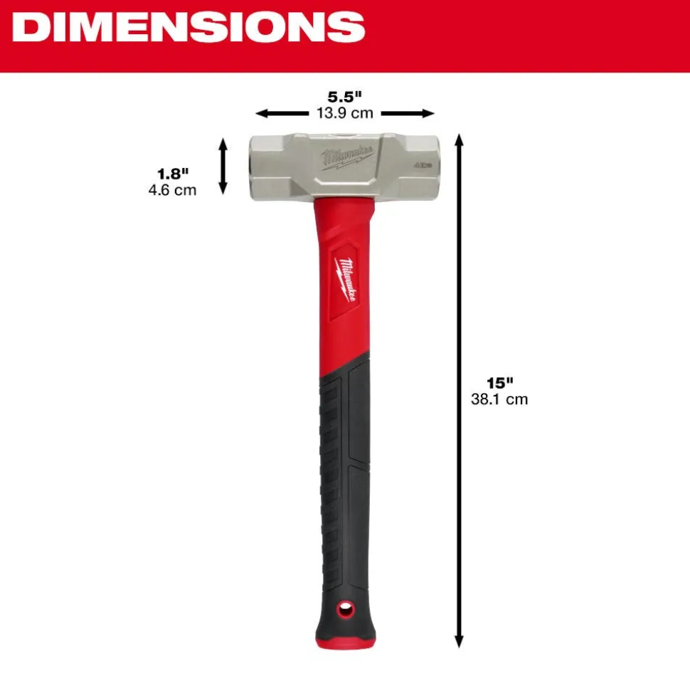 Milwaukee 4lb Fiberglass Engineer Hammer 48-22-9314