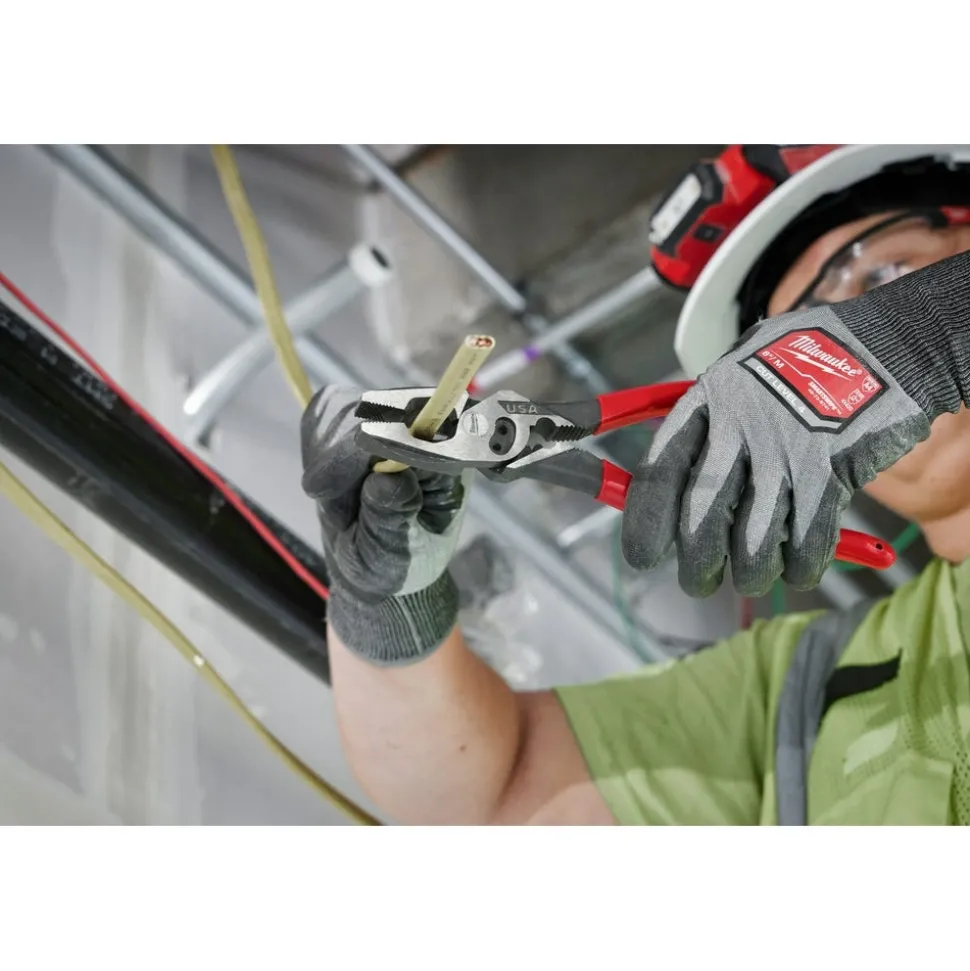 Milwaukee 9" Lineman's Dipped Grip Pliers w/ Crimper & Bolt Cutter (USA) MT500C