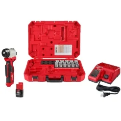 Milwaukee M12 Cable Stripper Kit with 17 Cu THHN / XHHW Bushings 2435CU-21S