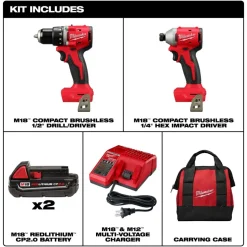Milwaukee M18 Compact Brushless 2-Tool Combo Kit & M18 Multi-Tool