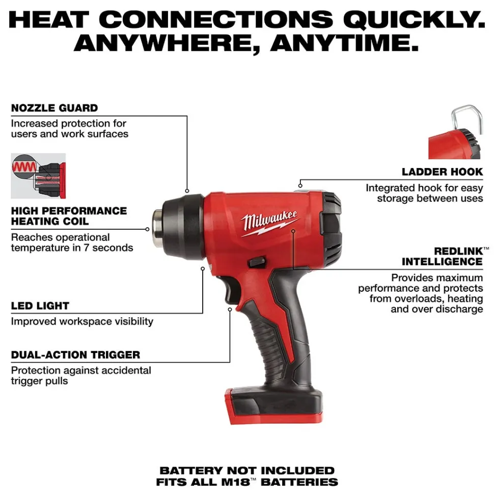 Milwaukee M18 Compact Heat Gun (Bare Tool) 2688-20