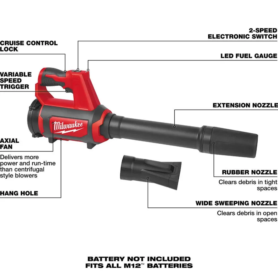 Milwaukee M12 Compact Spot Blower 0852-20