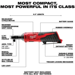 Milwaukee M12 Cordless 3/8" Ratchet (Tool Only) 2457-20