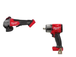 Milwaukee M18 FUEL 5" Braking Grinder Paddle Switch, No-Lock & M18 FUEL 1/2" Mid-Torque Impact Wrench w/ Friction Ring - Tool Only 2880-20 & 2962-20