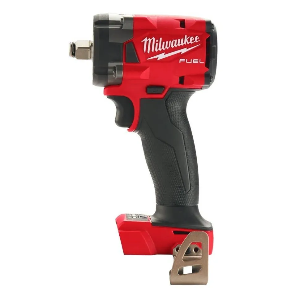 Milwaukee M18 FUEL 5" Braking Grinder w/ ONE-KEY Paddle Switch, No Lock & M18 FUEL 1/2" Compact Impact Wrench w/ Friction Ring Bare Tool