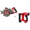 Milwaukee M18 FUEL 7-1/4" Circular Saw & 18 Gauge 1/4" Crown Stapler Bundle 2830-20-2749-20