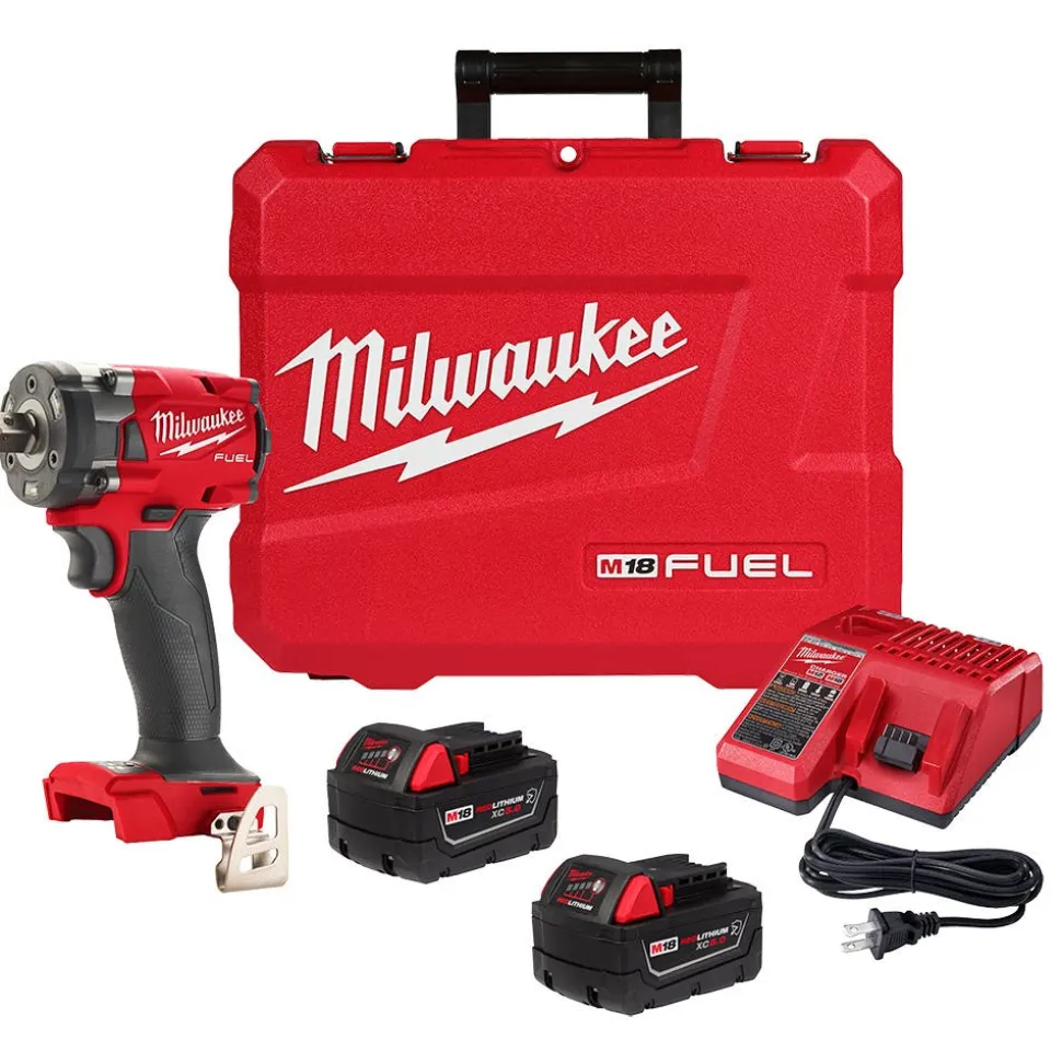 Milwaukee M18 FUEL 1/2 " Compact Impact Wrench w/ Pin Detent Kit 2855P-22R