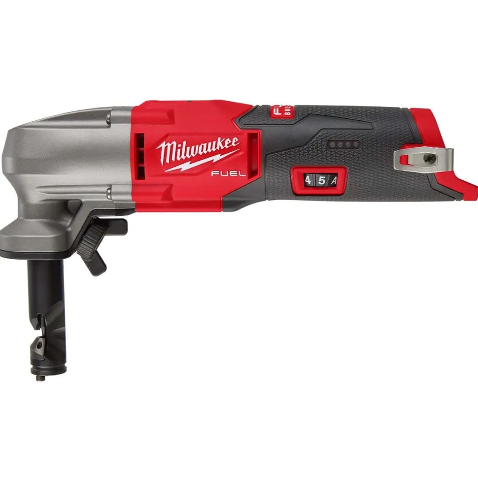 Milwaukee M12 FUEL 16Ga. Variable Speed Nibbler, 1/4" Hex Impact Driver & Radio/Charger Bare Tool Bundle