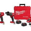 Milwaukee M18 FUEL 1/2" Hammer Drill/Driver Kit & M18 FUEL 1/2" Mid-Torque Impact Wrench w/ Friction Ring 2904-22 & 2962-20