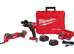 Milwaukee M18 FUEL 1/2" Hammer Drill/Driver Kit & M18 FUEL Oscillating Multi-Tool 2836-20 & 2904-22