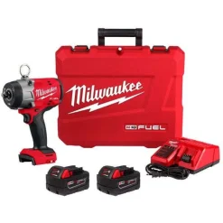 Milwaukee M18 FUEL 1/2" High Torque Impact Wrench Pin Detent Kit + XC5.0 Resistant Battery Bundle KIT-2966-22-48-11-1850R