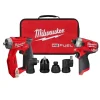 Milwaukee M12 FUEL Installation Drill/Driver & SURGE 1/4" Hex Hydraulic Driver Bare Tool Bundle