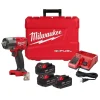 Milwaukee M18 FUEL 3/8'' Mid-Torque Impact Wrench Friction Ring Kit + XC5.0 Oil Resistant Battery Bundle KIT-2960-22R-48-11-1850R