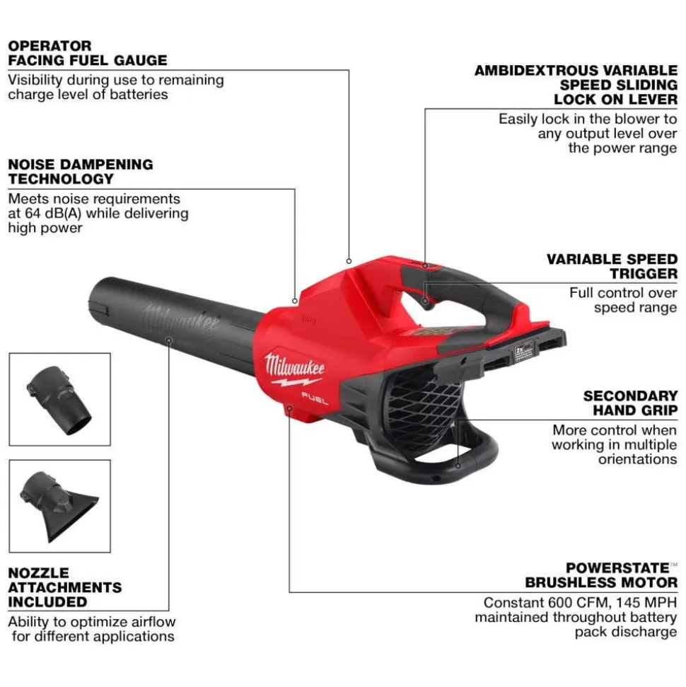 Milwaukee M18 FUEL 21" Self-Propelled Dual Battery Mower Kit & M18 FUEL Dual Battery Blower 2823-22HD & 2824-20