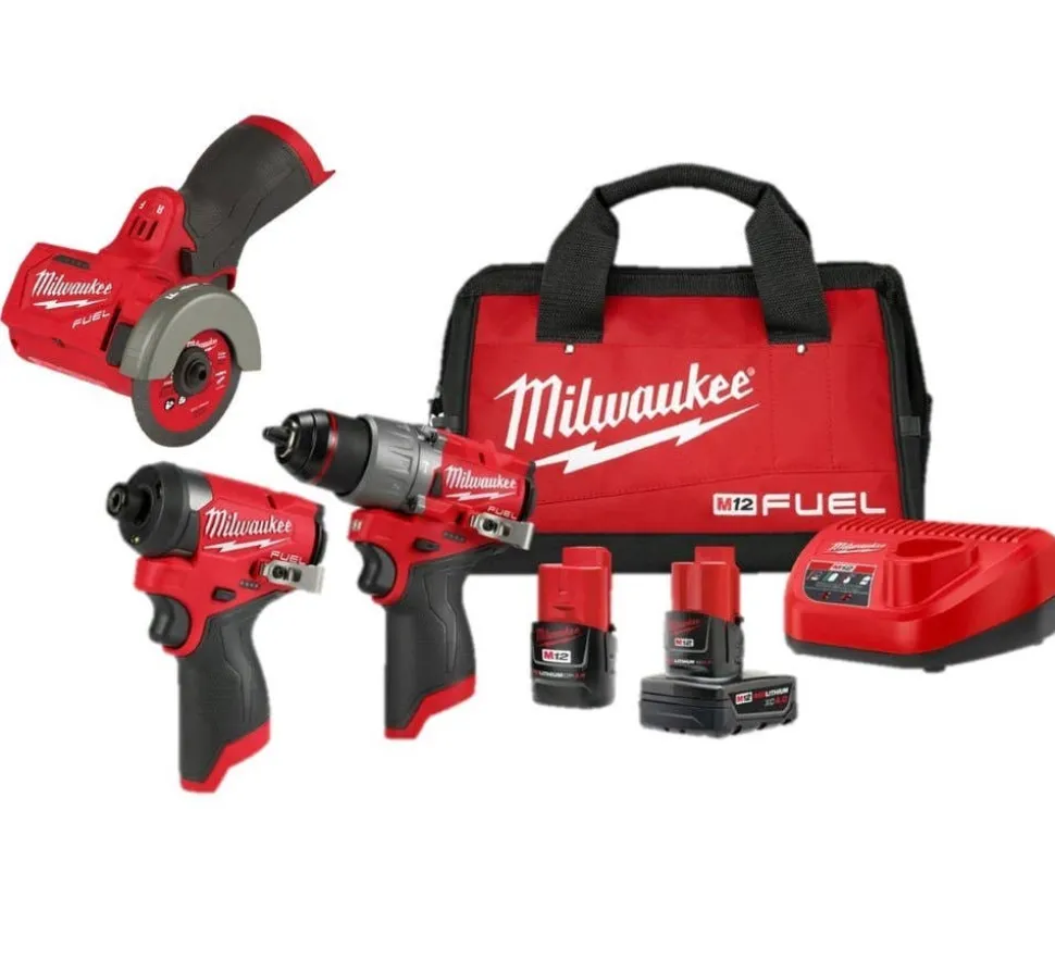Milwaukee M12 FUEL 2-Tool Combo Kit & M12 FUEL 3" Compact Cut Off Tool