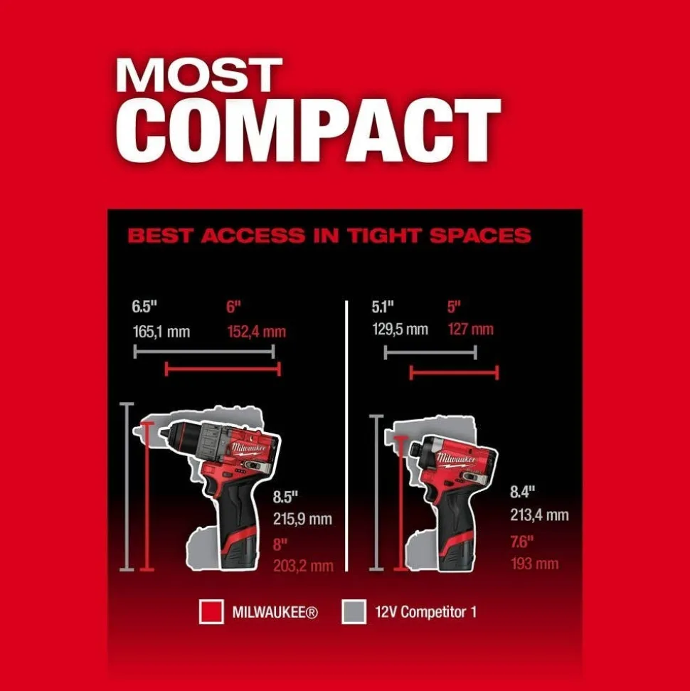 Milwaukee M12 FUEL 2-Tool Combo Kit & M12 FUEL 3/8" Ratchet