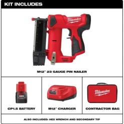 Milwaukee M12 23 Gauge Pin Nailer Kit 2540-21