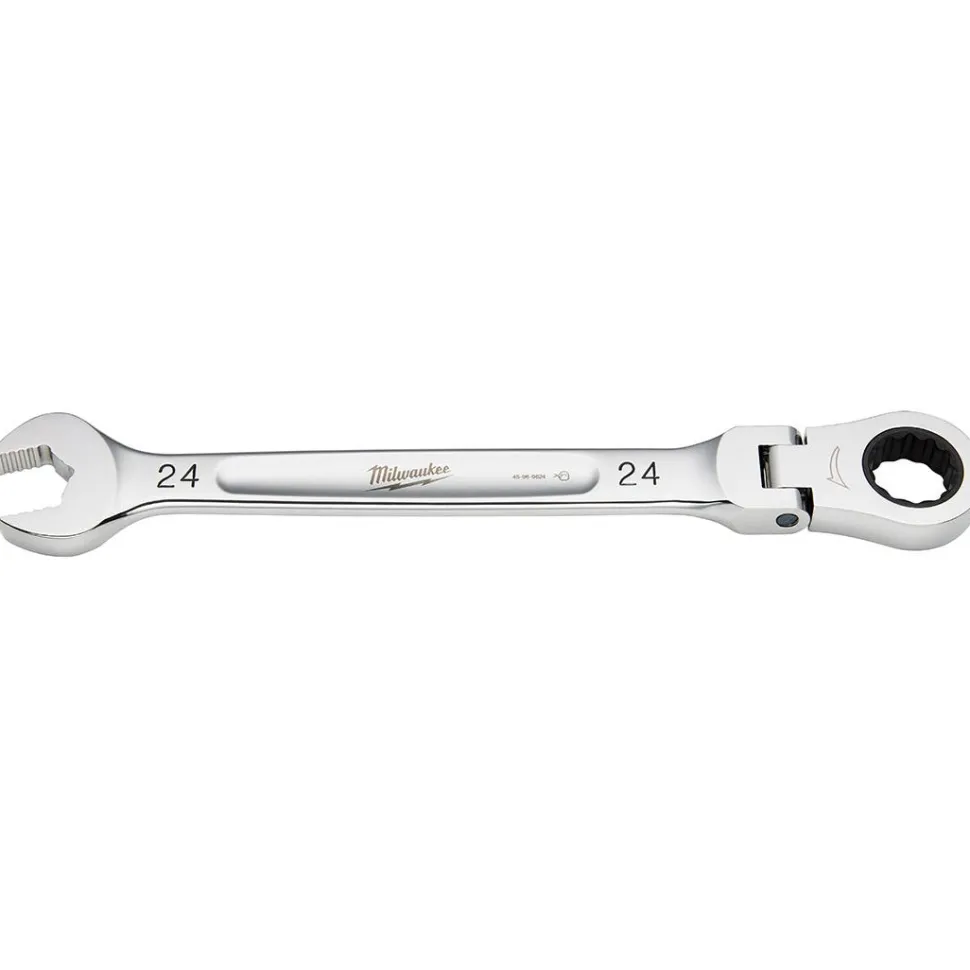 Milwaukee 24MM Metric Flex Head Ratcheting Combination Wrench 45-96-9624